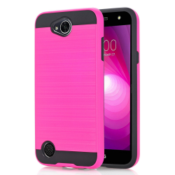 LG X Power 2, Fiesta LTE, X Charge Armor Hybrid Case (Hot Pink)